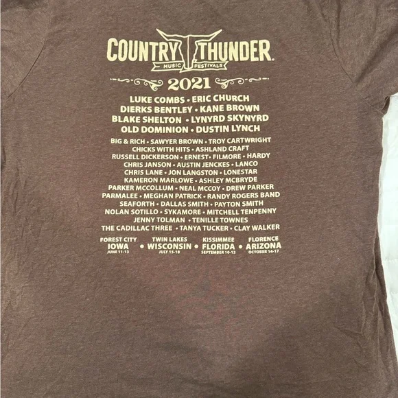 2021 Country Thunder Festival Tee - Picture 2 of 2